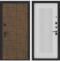 Входная металлическая дверь Бункер ХИТ BN-03 (Ларче орех / Белый софт рельеф, Амстрод)