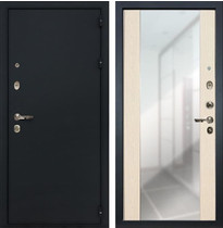 Входная металлическая дверь Лекс Рим Стиль с Зеркалом Дуб беленый (панель №45)