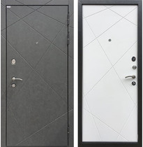 Входная металлическая дверь Ратибор Эстет 3К (Штукатурка Графит / Силк Сноу)