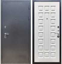 Входная металлическая дверь Рекс 11 ФЛ-183 (Антик серебро / Белый ясень)