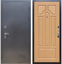 Входная металлическая дверь Рекс 11 ФЛ-58 (Антик серебро / Дуб натуральный)
