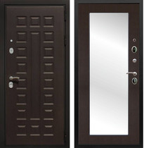 Входная металлическая дверь Рекс Премиум 3К с Зеркалом Пастораль (Венге / Венге)