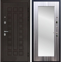 Входная металлическая дверь Йошкар-Ола Senator с Зеркалом Пастораль (Венге / Сандал серый)