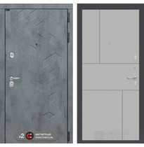 Входная металлическая дверь Лабиринт Бетон 21 (Бетон / Грей софт)
