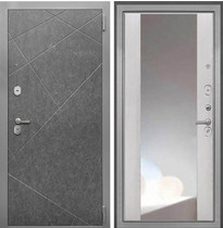 Входная металлическая дверь Крондорс Монти с Зеркалом (ФЛЗ-516 Сосна белая)