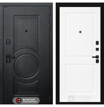 Входная металлическая дверь Лабиринт GRAND (Альберо блэк / 11 Белый софт)