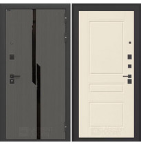 Входная металлическая дверь Лабиринт Карбон (Графит лофт / 03 Крем софт)