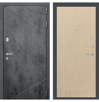 Входная металлическая дверь Лабиринт LOFT 05 (Бетон темный / Венге светлый)