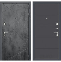 Входная металлическая дверь Лабиринт LOFT 13 (Бетон темный / Графит софт)