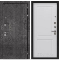 Входная металлическая дверь Бункер BN-08 (Марморино темный / Белый софт, панель ФЛ-609)