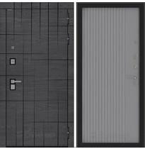 Входная металлическая дверь Бункер BN-09 (Дуб майдера горизонт / Серый софт рельеф, панель Хомс)