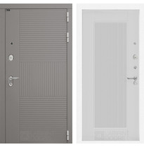 Входная металлическая дверь Лабиринт FORMO (Шато Латте / 30 Белый софт рельеф, панель Амстрод)