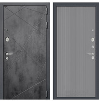 Входная металлическая дверь Лабиринт LOFT 29 (Бетон темный / Серый софт рельеф, панель Хомс)