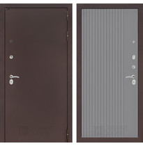 Входная металлическая дверь Лабиринт Классик 29 (Антик медный / Серый софт рельеф, панель Хомс)